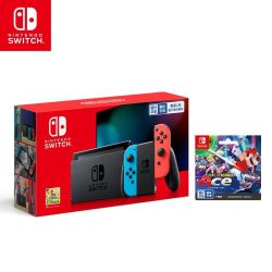 Nintendo 任天堂 任天堂 Nintendo Switch 国行续航版增强版红蓝主机 & 《马力欧网球 ACE》游戏兑换卡