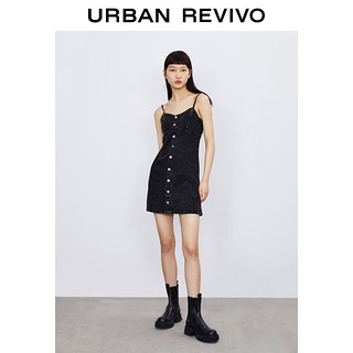 URBAN REVIVO YV15RBNN2001 女士牛仔吊带裙