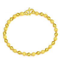 CHJ JEWELLERY 潮宏基 SCG30000809 金碧足金手链 16cm 6.05g