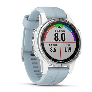 GARMIN 佳明 Fenix 5S Plus 运动手表 010-01987-61 白色/海沫蓝 42mm