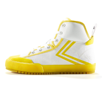 DaFuFeiyue 大孚飞跃 X BONJOUR BRAND 东鞋西渡跨界联名 男女款高帮帆布鞋 FY/H-0023 浅黄/白 36