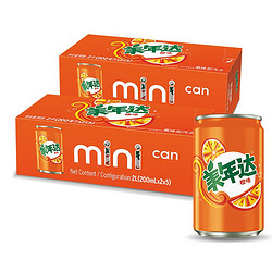 pepsi 百事 美年达可乐 Mirinda 橙味 汽水碳酸饮料 迷你罐 200ml*20听 整箱装 百事出品