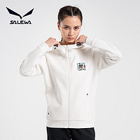 salewa沙乐华开衫卫衣女2021春季新款户外运动休闲连帽外套运动服（XL、白色）