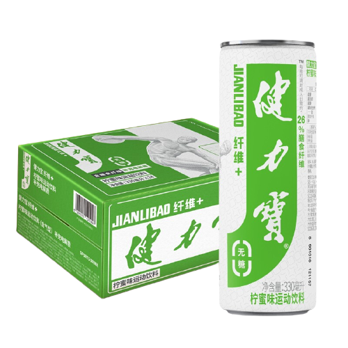 JIANLIBAO 健力宝 纤维+ 运动饮料 柠蜜味 330ml*24罐
