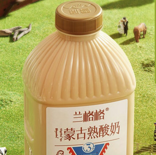 兰格格 蒙古熟酸奶 风味发酵乳 1kg*4桶