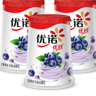 yoplait 优诺 优丝 蓝莓果粒 风味发酵乳 135g*3杯