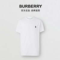 【520礼物】BURBERRY男装 专属标识图案棉质T恤衫 80140211（S、浅麻灰）