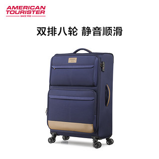 美旅行李箱男士软箱22/25/29寸大容量复古行李箱可扩展密码箱TI8（29英寸（单节杆，右侧把手和侧珠）、蓝色）