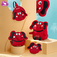 爱华仕新款3D华仔挎包宝宝可爱卡通趴趴包幼儿园创意小背包（红色-背包）