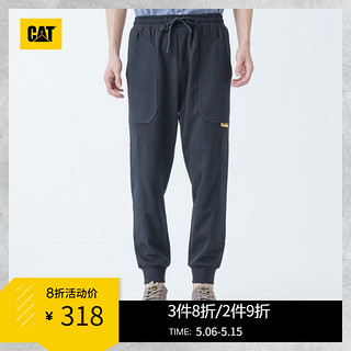 CAT 卡特 口袋设计罗纹收口长裤 CJ1KPPD6031 黑色 L