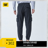 CAT 卡特 口袋设计舒适休闲长裤 CJ1KPPD6051 黑色 XXL