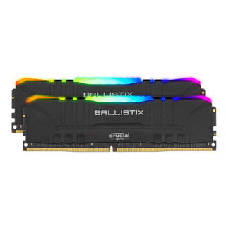 Crucial 英睿达 铂胜系列 DDR4 3600MHz RGB 台式机内存 灯条 黑色 16GB 8GB*2 BL2K8G36C16U4BL