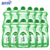蓝月亮茶清洗洁精 果蔬餐具清洗剂 （绿茶清香）500g×12瓶
