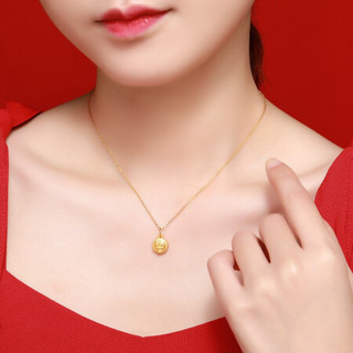 潮宏基 CHJ JEWELLERY 哆啦A梦福气哆啦 足金黄金吊坠女款定价 XPG30015642 约1g