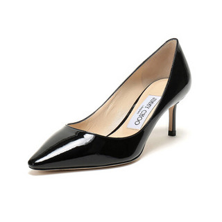 周仰杰 JIMMY CHOO 女士漆皮尖头高跟鞋黑色 ROMY 60 PAT 247 BLACK 38.5码