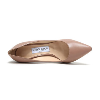 周仰杰 JIMMY CHOO 女士皮革尖头高跟鞋浅棕色 ROMY 85 KID 162 BALLET PINK 36码