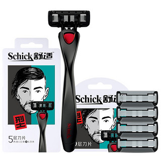 Schick 舒适 5手动剃须刀 1刀架+5刀头