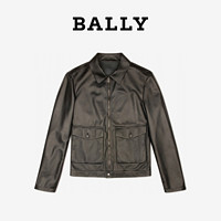 Bally/巴利新款M2PE049L-1S118男士黑色皮革外套6235821（46、黑色）