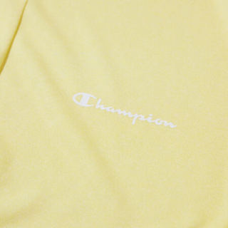 Champion冠军T恤2021春夏新款女式草写LOGO短袖T恤打底舒适 CW-TS317 亮黄色 L