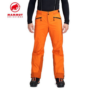 MAMMUT猛犸象Nordwand男士弹力强韧耐磨硬壳冲锋裤滑雪裤 橘色 #52