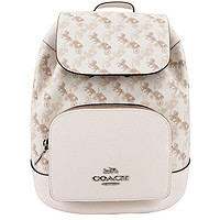 COACH 蔻驰 女士PVC配皮双肩包 91110 SVQB9 白色 中号