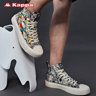Kappa 卡帕 情侣运动帆布鞋 KPCTFVS85 韩国白/黑色-051 40