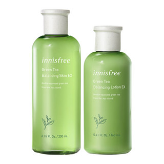 innisfree 悦诗风吟 绿茶精萃平衡水乳套装 (柔肤水200ml+柔肤露160ml)