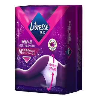 Libresse 薇尔 舒适V感极薄棉柔裤型卫生巾 M码 3片*3