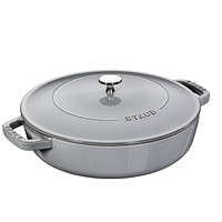 STAUB 珐宝 40511-470-0 砂锅(28cm、3.7L、铸铁、灰色)