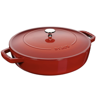 STAUB 珐宝 砂锅(28cm、3.7L、铸铁、樱桃色)