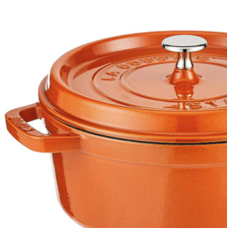 staub 珐宝 11024806 炖锅(24cm、3.8L、铸铁、烧橙/肉桂)