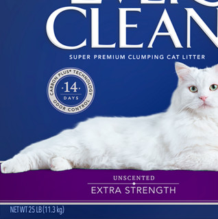 EVER CLEAN 铂钻 紫标 膨润土猫砂 11.3kg*2盒 清香