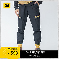 CAT 卡特 时尚收腰螺纹工装裤 CJ3WPP24041 黑色 XXXL