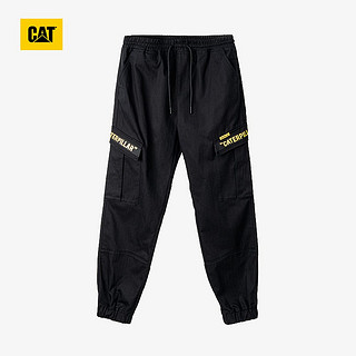 CAT 卡特 时尚收腰螺纹工装裤 CJ3WPP24041 黑色 M