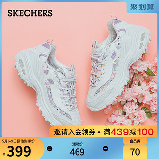 Skechers斯凯奇新款女鞋厚底显高显瘦气质老爹鞋熊猫鞋休闲运动鞋