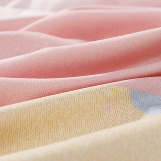 水星家纺纯棉全棉四件套高支高密简约北欧风被套套件床单床上用品（特尔琪、1.8m（6英尺）床）