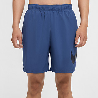 Nike耐克官方FLEX男子梭织训练短裤运动裤速干开衩休闲舒适CZ6371（2XL、469神秘深海蓝/(黑曜石色)）