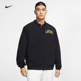 Nike耐克官方洛杉矶湖人队NBA LIGHTWEIGHT男子夹克CN0765（2XL、010黑/(阿马里洛黄)）