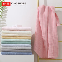 金号婴童全棉多层泡泡纱布童被宝宝盖毯 新初生婴幼儿柔软舒适A类(其他尺寸、绿2)