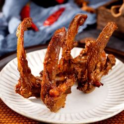 三统万福酷卤卤味鸭锁骨100g4盒装冷冻熟食鸭架子鸭货甜辣口味即食