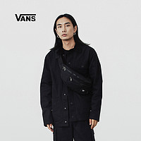 VANS 范斯 Vans范斯官方 黑色经典LOGO男女情侣腰包斜挎包