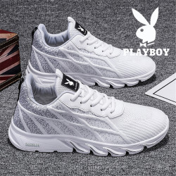 花花公子 夏季新品透气网面跑步鞋男潮流百搭男士休闲鞋时尚经典运动