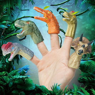 KIDNOAM 衾美 手指偶恐龙手指套 5只装随机