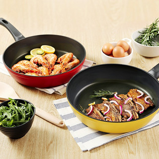 Fissler 菲仕乐 德意之色系列 煎锅(28cm、不粘、铝合金、黄色)