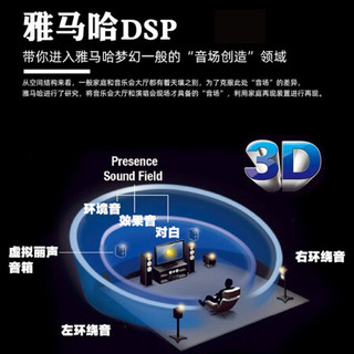 雅马哈（Yamaha）TSR-400 功放机 5.2声道家庭影院音响功放 8K 杜比 DTS 蓝牙 USB DSP 黑色