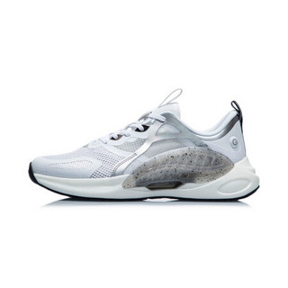 李宁男鞋运动时尚鞋2021立风男子回弹潮流休闲鞋 AGLR037 标准白/银灰色-2 39.5