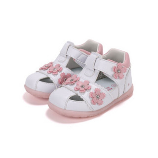 江博士Dr.kong宝宝步前鞋机能鞋 夏季婴儿童鞋凉鞋B13192W008白/粉红 20