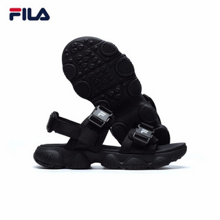 FILA JAGGER SANDAL斐乐男运动凉鞋2021夏季新款软底可拆卸沙滩鞋 黑-BK 43