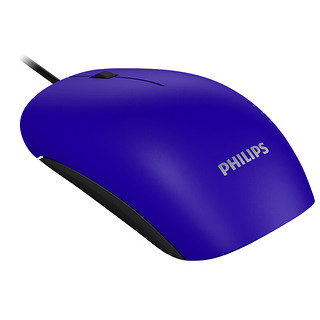 PHILIPS 飞利浦 SPK7214 有线鼠标 1600DPI 蓝色