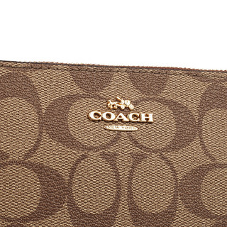 COACH 蔻驰 女士 女士PVC手拿包 F58695 IME74 深卡其色 小号